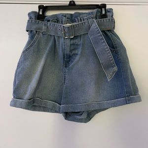 NOBO Jean shorts, size XS, with attached belt, barely worn, good condition